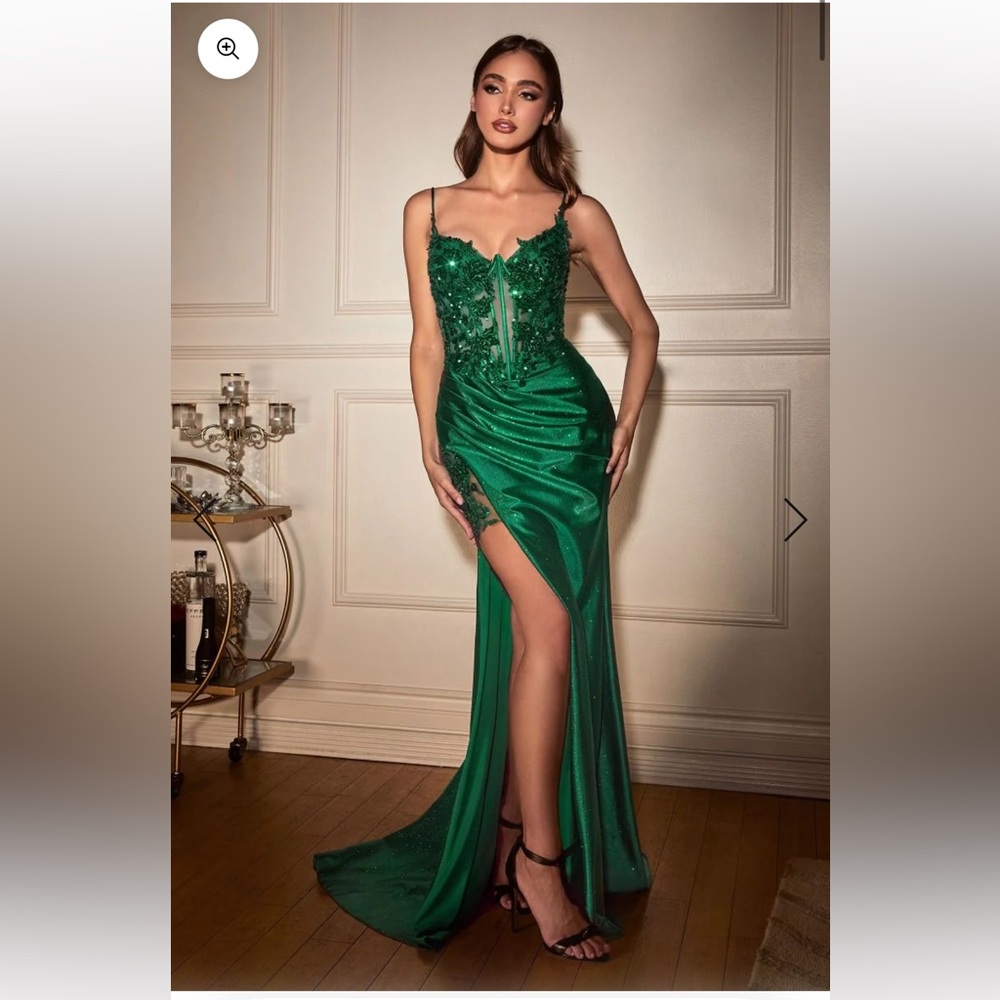 Elegant Green Sequin Prom Dress